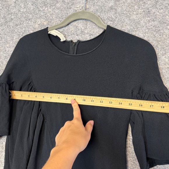 Stella McCartney Black Ruffle Hem Peplum Tunic  Top Size 40 - Picture 8 of 10